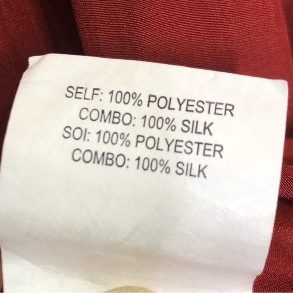 Ramy Brook Burgundy, red silk keyhole, front blouse - Picture 4 of 8